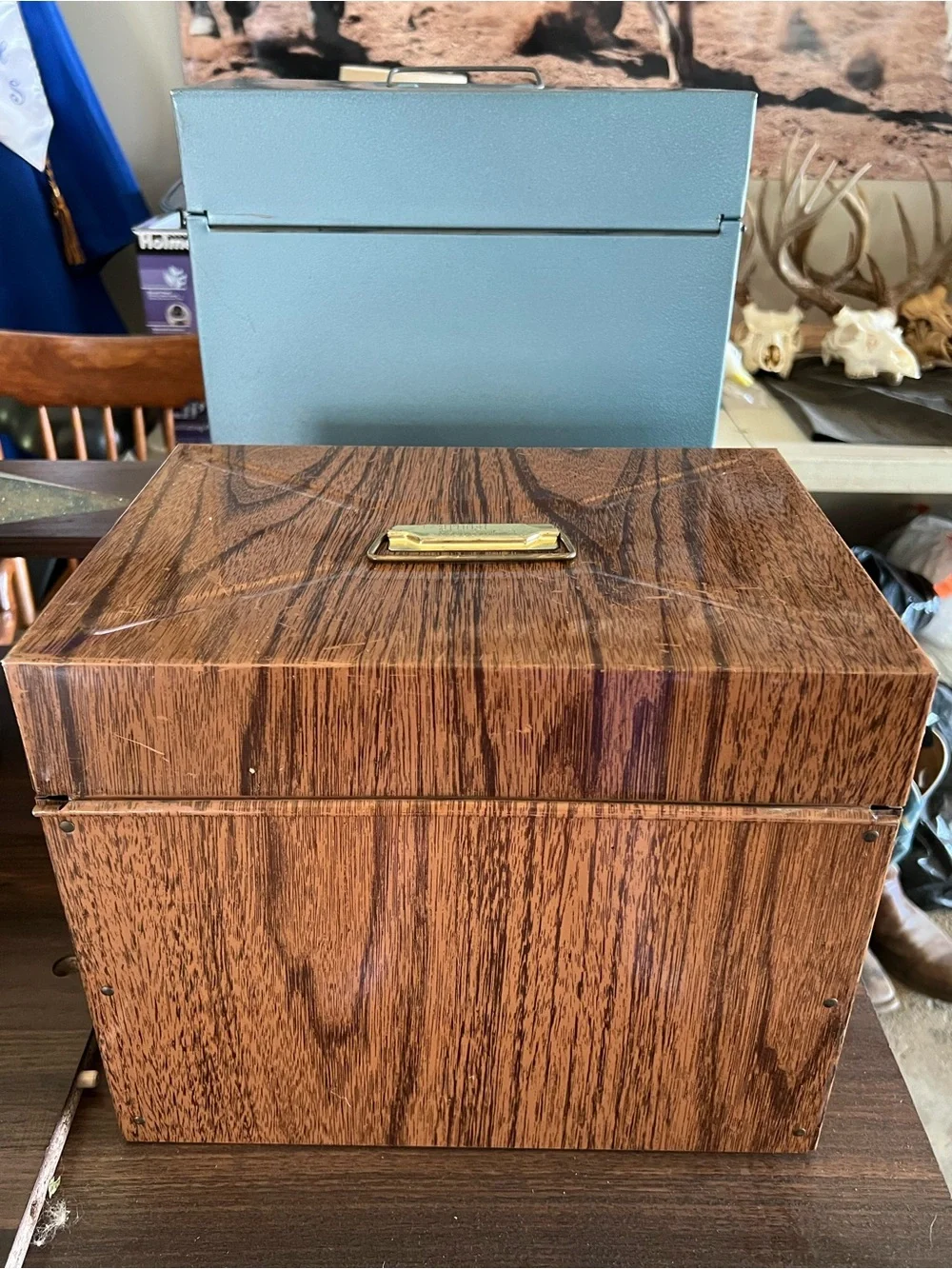 Set of 2 Vintage 70s Porta File Storage Boxes